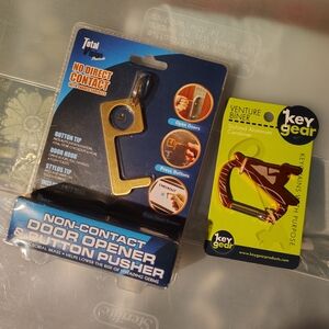 🆕Non-Contact Door Opener with Key Chain Bundle NWT